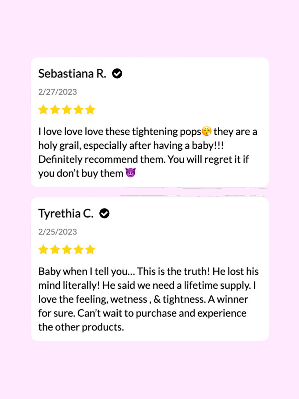 The Big O Tightening Pops — Final Sale